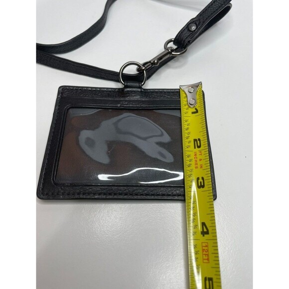 COACH East West Lanyard ID Case Badge Holder in Black Sport Calf Leather 63629 - Picture 7 of 8
